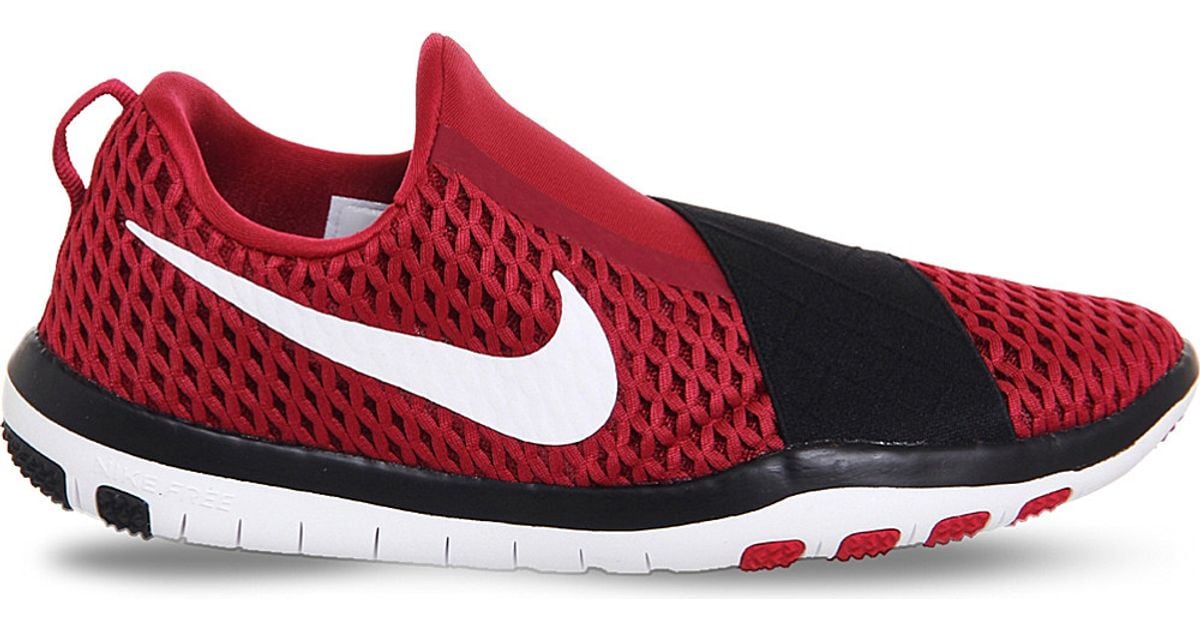 Nike Rubber Free Connect Mesh Slip-on Trainers in /n/o/b/l/e/ /r/e/d/ /w/h/i/t/e/ (Red) for Men